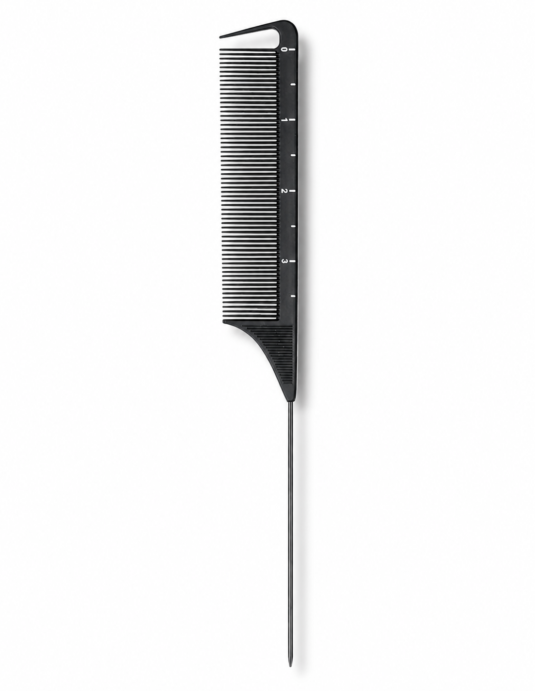 Black comb on a white background